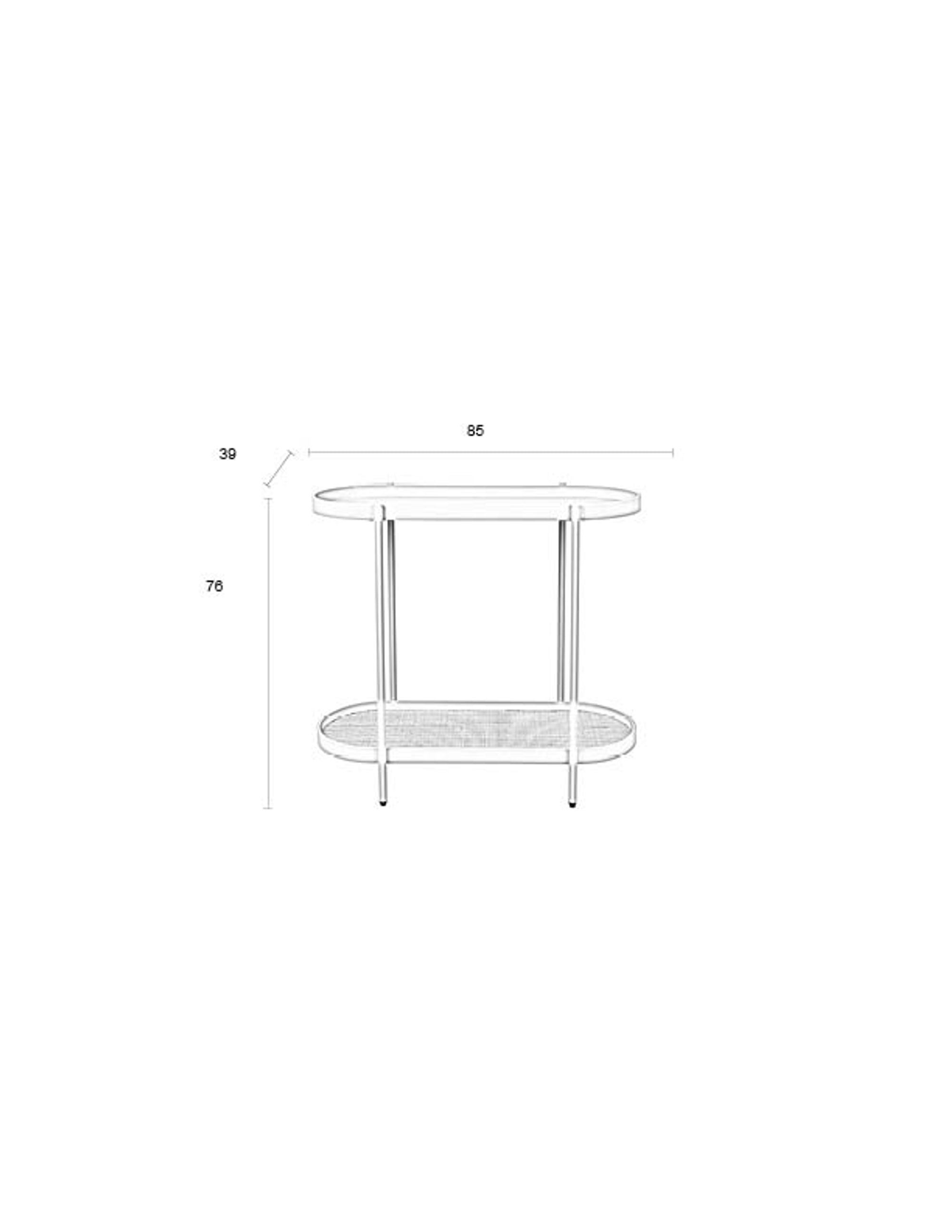 Amaya Beige Wood & Natural Rattan Console Table